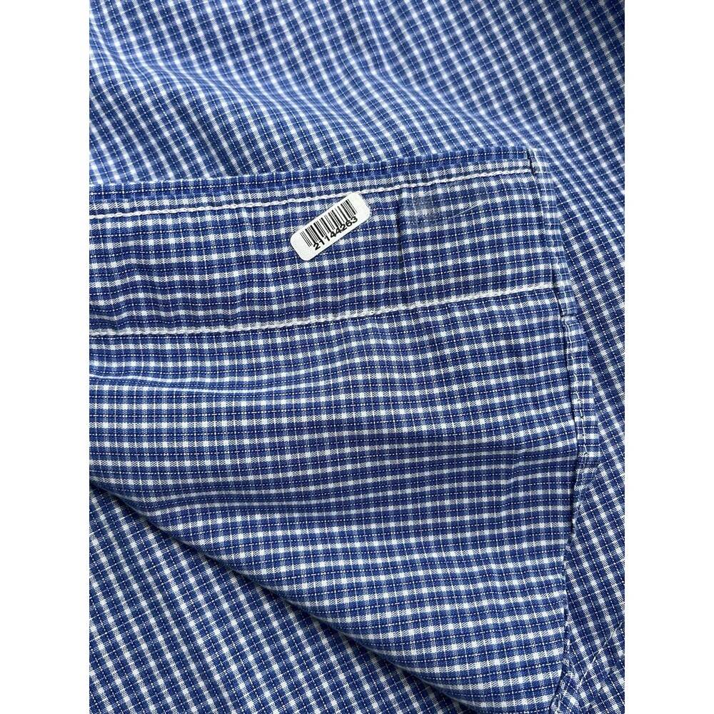 Brooks Brothers NON IRON Regular Fit Button Down Shirt Men M Cotton Blue Gingham - Picture 8 of 14